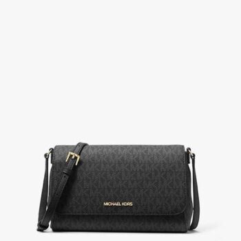 Michael Kors Medium Logo Convertible Crossbody Bag (Black)