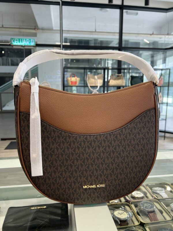 Michael Kors Dover Large Logo Shoulder Bag (Brown)