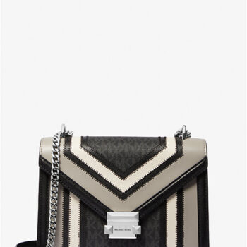Michael Kors Whitney Medium Flap Chain Shoulder Bag (Black Multi)