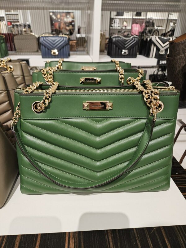 Michael Kors Whitney Medium Quilted Tote Bag (Fern Green)