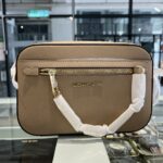 Michael Kors Jet Set Large Saffiano Leather Crossbody Bag (Camel)