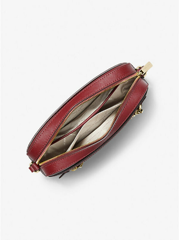 Michael Kors Jet Set Large Saffiano Leather Crossbody Bag (Dark Cherry) - Image 3