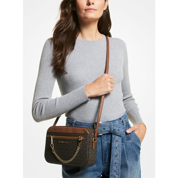 Michael Kors Jet Set Large Saffiano Leather Crossbody Bag (Brown) - Image 2