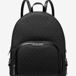 Michael Kors Jaycee Large Logo Backpack (Black)
