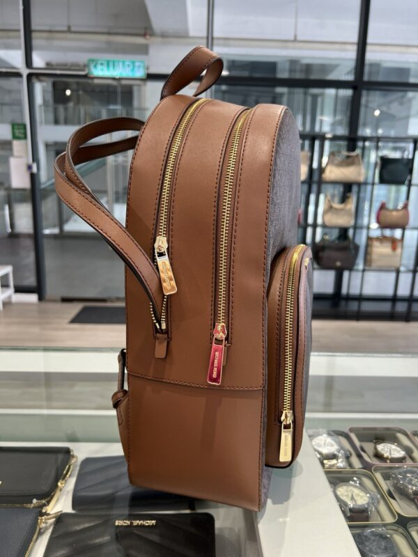 Michael Kors Jaycee Large Logo Backpack (Brown) - Image 3