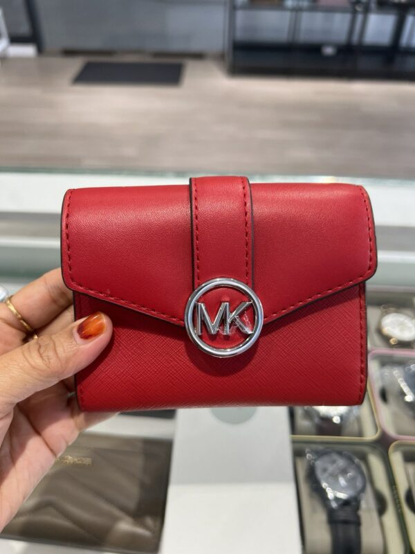Michael Kors Carmen Medium Tri-Fold Envelope Wallet (Red)