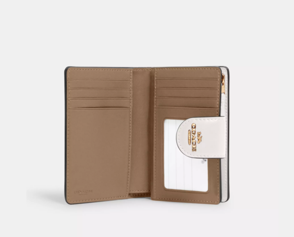 Coach Medium Corner Zip Wallet In Signature (Chalk) - Image 2