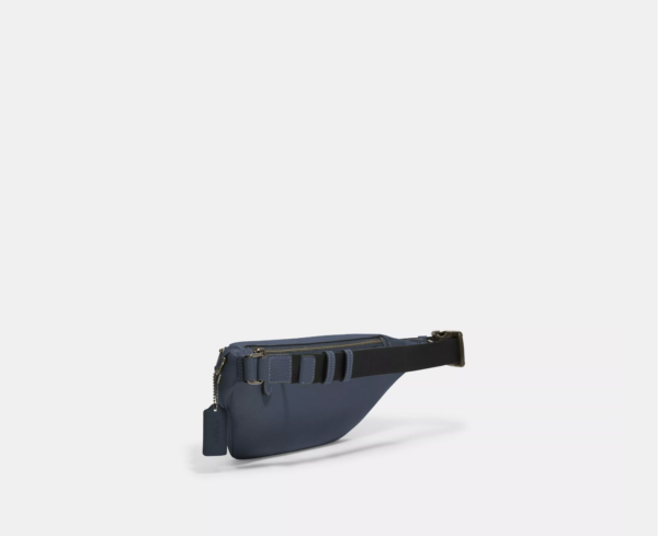Coach Warren Belt Bag With Coach Stripe (Denim) - Image 3