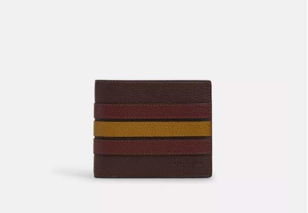 Coach 3 In 1 Wallet With Stripe (Mahogany Multi)