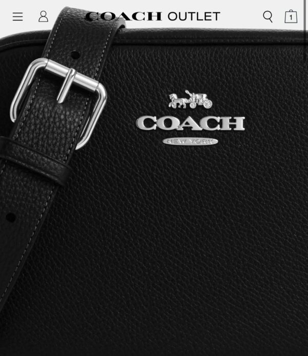 Coach Jamie Camera Bag With Rivets (Black) - Image 4