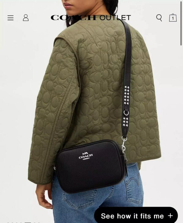 Coach Jamie Camera Bag With Rivets (Black) - Image 2
