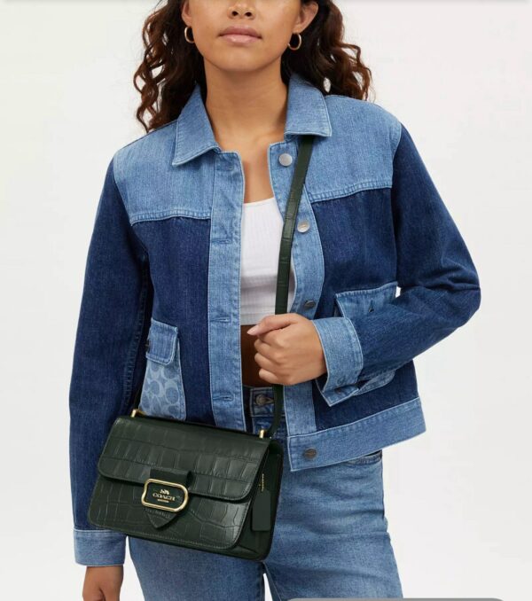 Coach Large Morgan Square Crossbody (Amazon Green) - Image 2