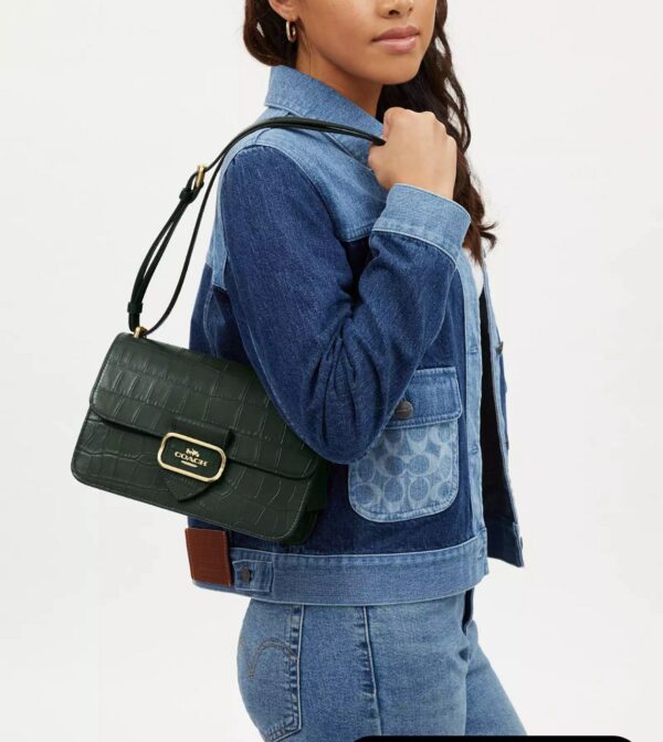 Coach Large Morgan Square Crossbody (Amazon Green) - Image 3