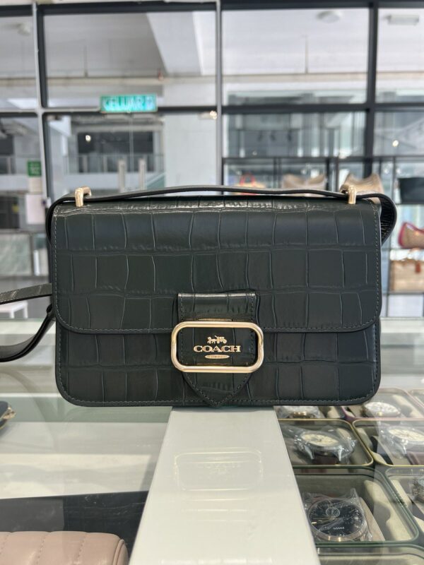 Coach Large Morgan Square Crossbody (Amazon Green) - Image 5