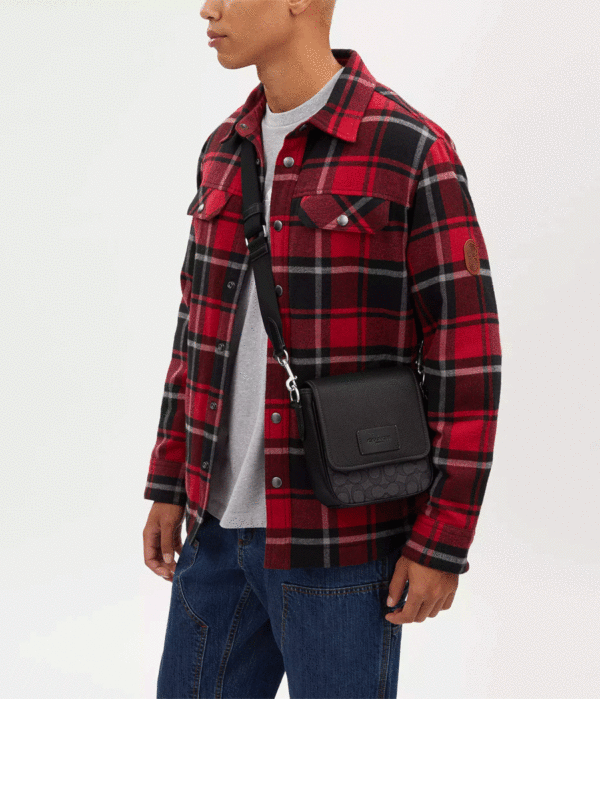Coach Lucas Crossbody In Signature Canvas (Charcoal) - Image 2