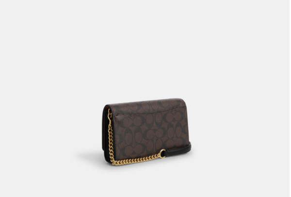 Coach Flap Clutch Crossbody (Brown Black) - Image 4