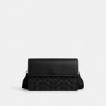 Coach Turner Flap Crossbody In Signature Denim (Black)