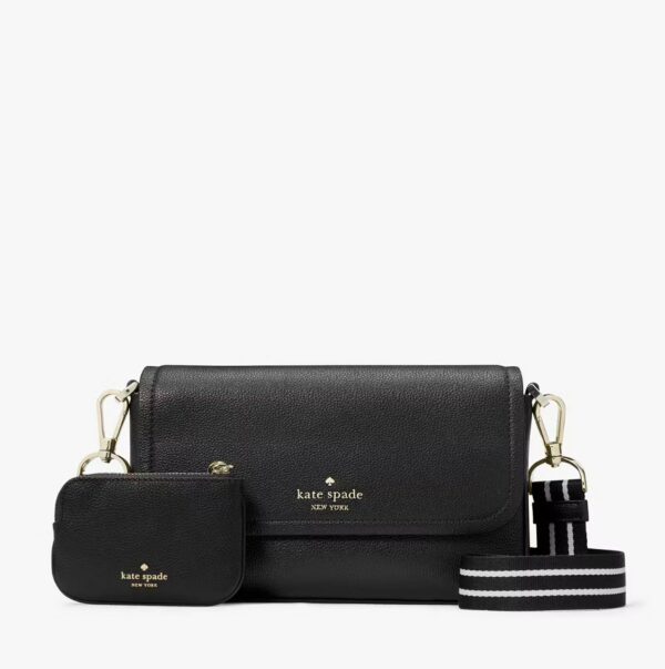 Kate Spade Rosie Flap Crossbody (Black)