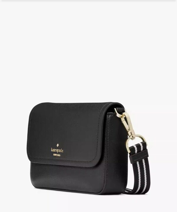 Kate Spade Rosie Flap Crossbody (Black) - Image 3