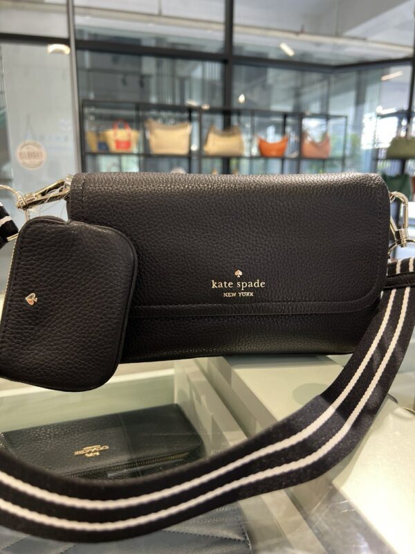 Kate Spade Rosie Flap Crossbody (Black) - Image 5