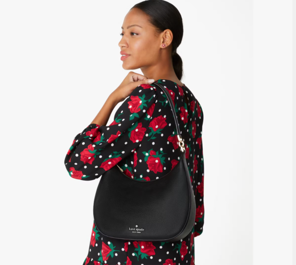 Kate Spade Janie Pebbled Leather Shoulder Bag (Black) - Image 2
