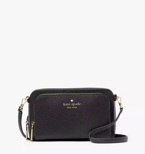 Kate Spade Staci Dual Zip Around Crossbody (Black)