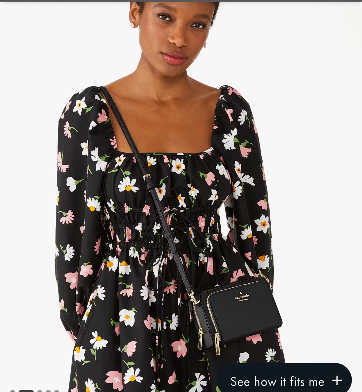 Kate Spade Staci Dual Zip Around Crossbody (Black) | Butik
