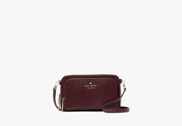 Kate Spade Staci Dual Zip Around Crossbody (Grenache)