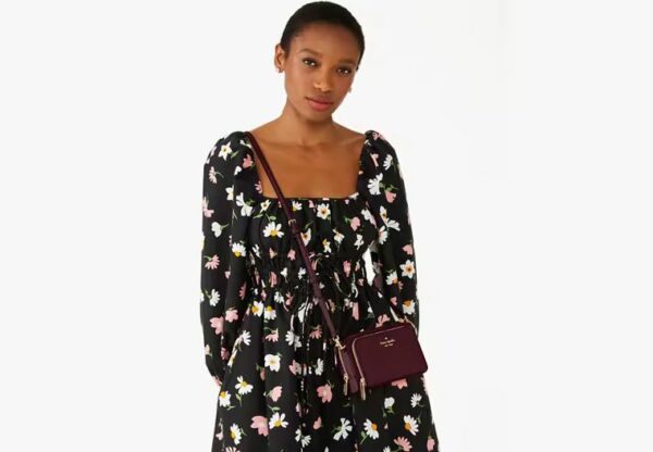 Kate Spade Staci Dual Zip Around Crossbody (Grenache) - Image 2