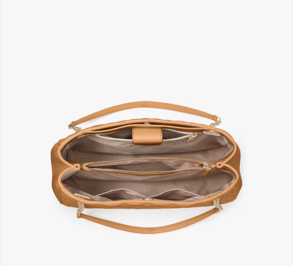 Kate Spade Carey Smooth Quilted Leather Tote (Tiramisu) - Image 4