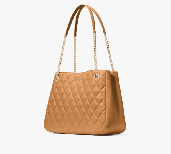 Kate Spade Carey Smooth Quilted Leather Tote (Tiramisu) - Image 3
