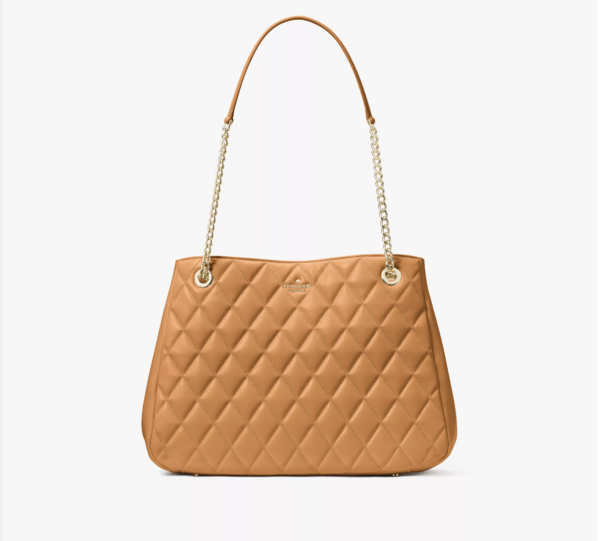 Kate Spade Carey Smooth Quilted Leather Tote (Tiramisu)