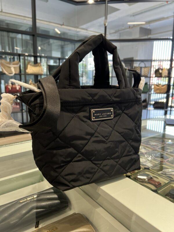 Marc Jacobs Quilted Nylon Mini Tote (Black) - Image 4
