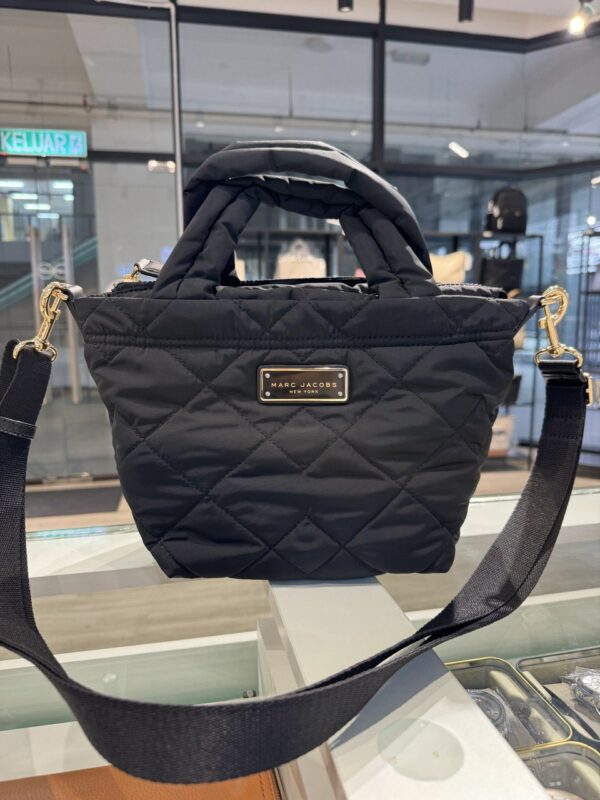 Marc Jacobs Quilted Nylon Mini Tote (Black)