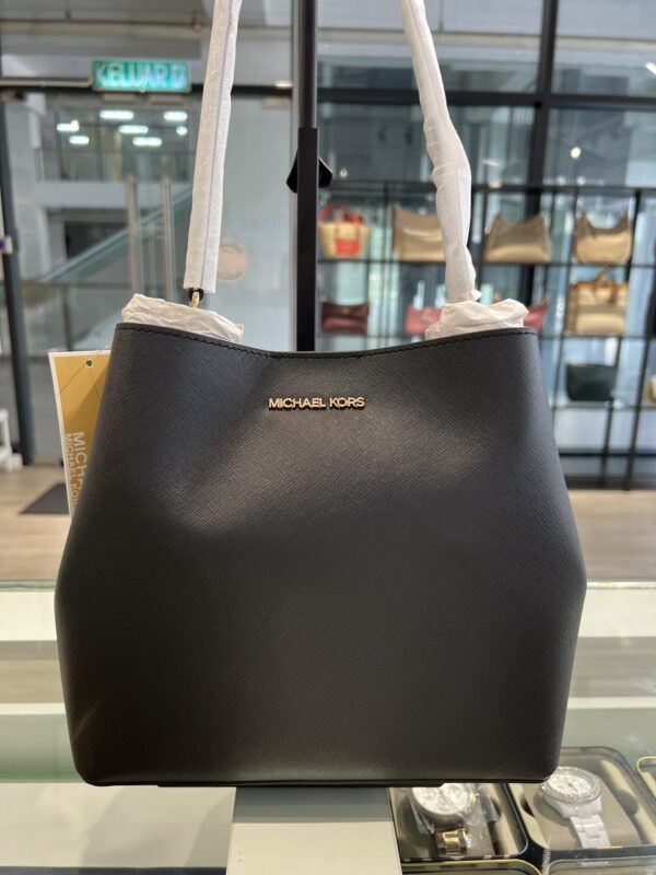 Michael Kors Pratt Bucket Medium Shoulder (Black) - Image 3