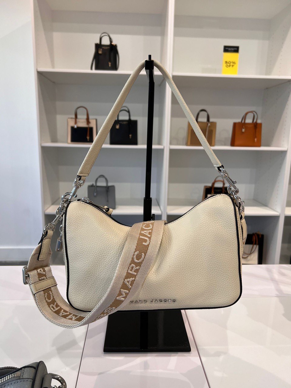 Marc Jacobs Drifter Small Convertible Shoulder Bag Marshmallow Butik Sarah Shaber