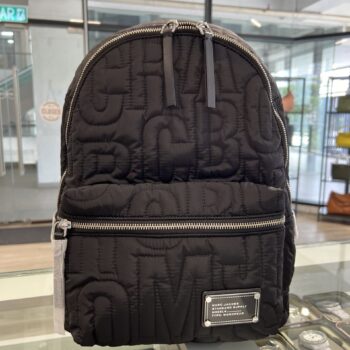 Marc by Marc Jacobs Nylon Jumbled Logo Backpack (Black)