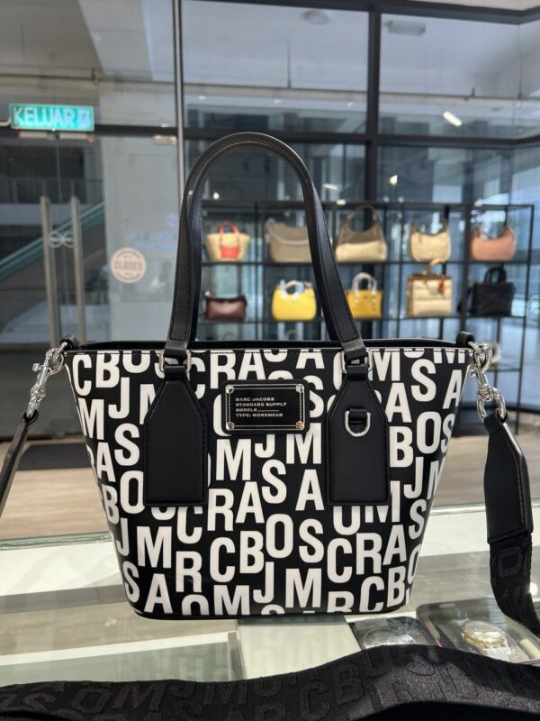 Marc By Marc Jacobs Trademarc Small Tote (Black White)
