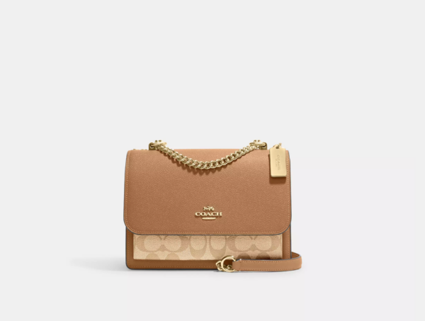 Coach Klare Crossbody Bag In Signature Canvas (Khaki/Light Saddle/RSKF)