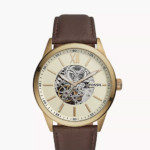 Fossil 48mm Flynn Automatic Brown Leather Watch Men (BQ2632)