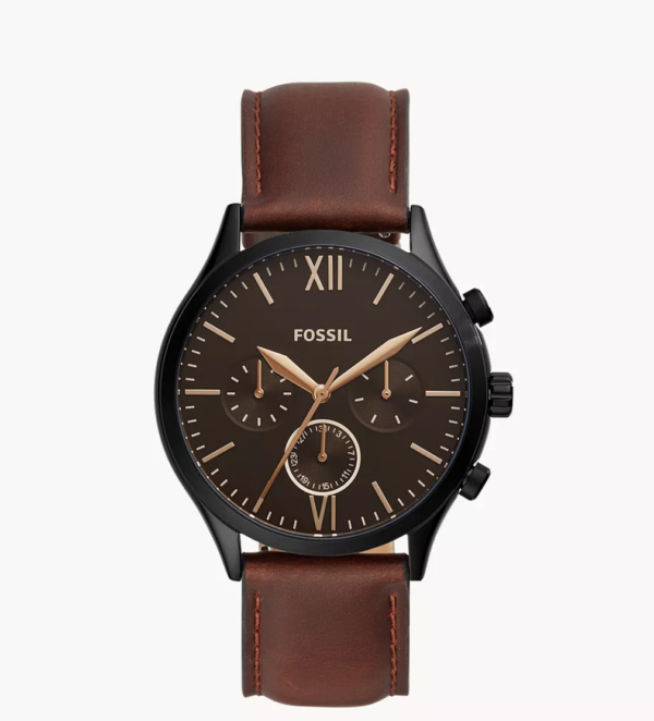 Fossil Fenmore Multifunction Brown Leather Watch Men (BQ2453)