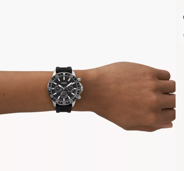 Fossil Bannon Multifunction Black Silicone Watch Men (BQ2494) - Image 2