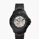 Fossil Bannon Automatic Black Stainless Steel Watch Men (BQ2679)