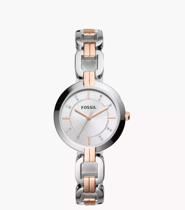 Fossil Kerrigan Three-Hand Two-Tone Stainless Steel Watch Women (BQ3341)