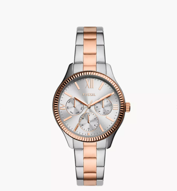 Fossil Rye Multifunction Two-Tone Stainless Steel Watch Women (BQ3761)