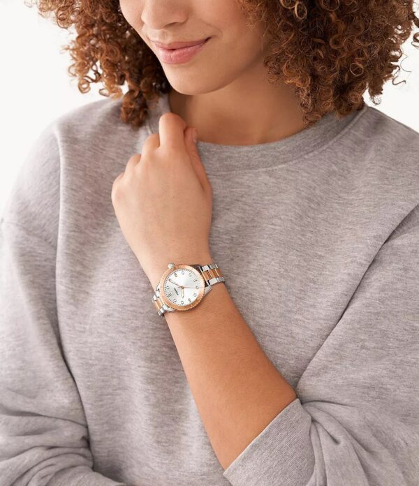 Fossil Dayle Three-Hand Two-Tone Stainless Steel Watch (BQ3887) - Image 2
