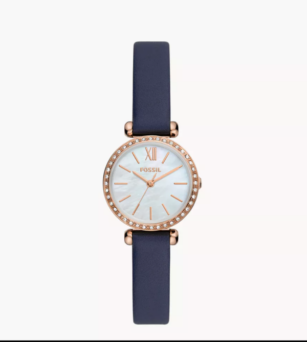 Fossil Tillie Mini Three-Hand Brown Leather Watch Women (BQ3899)