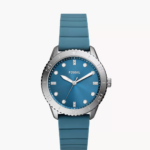 Fossil Dayle Three-Hand Blue Silicone Women Watch (BQ3939)