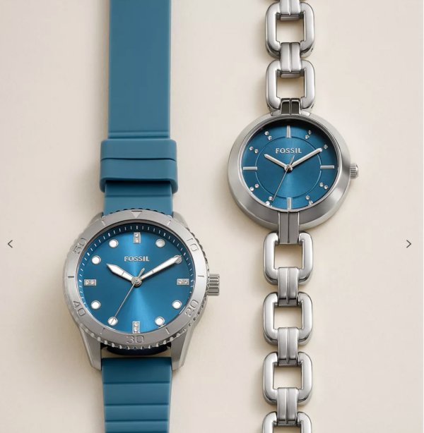Fossil Dayle Three-Hand Blue Silicone Women Watch (BQ3939) - Image 4