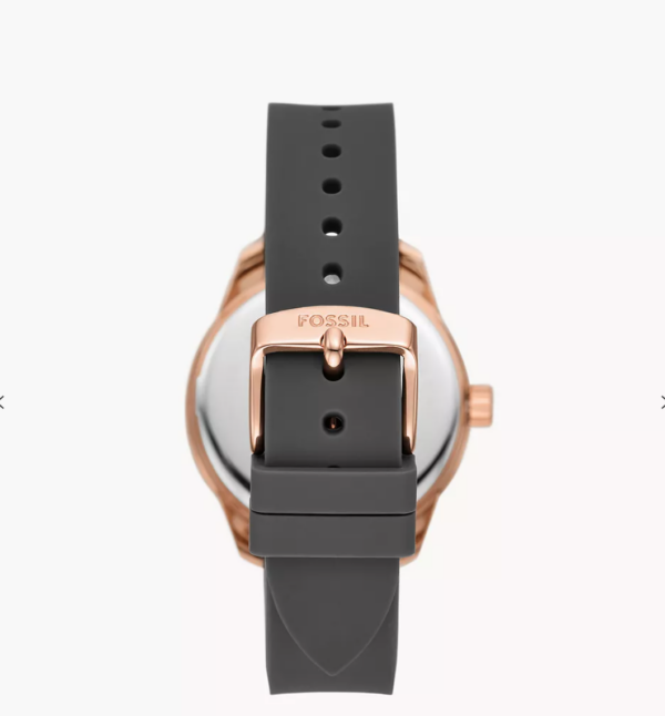 Fossil Dayle Three-Hand Gray Silicone Watch Women (BQ3950) - Image 4